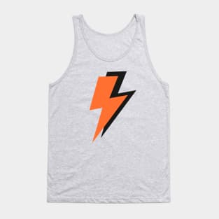 Orange and Black on Grey, Lightning Bolts Tank Top